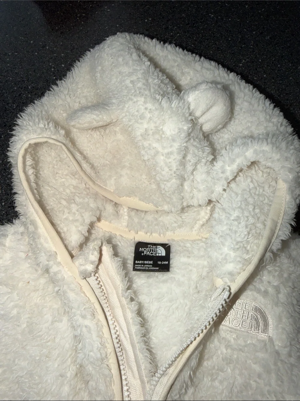 Baby Girl The North Face Kids Cream Sherpa Puffer Hoodie
